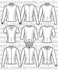 Moldes de blusas do agasalho feminino